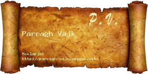 Parragh Vajk névjegykártya